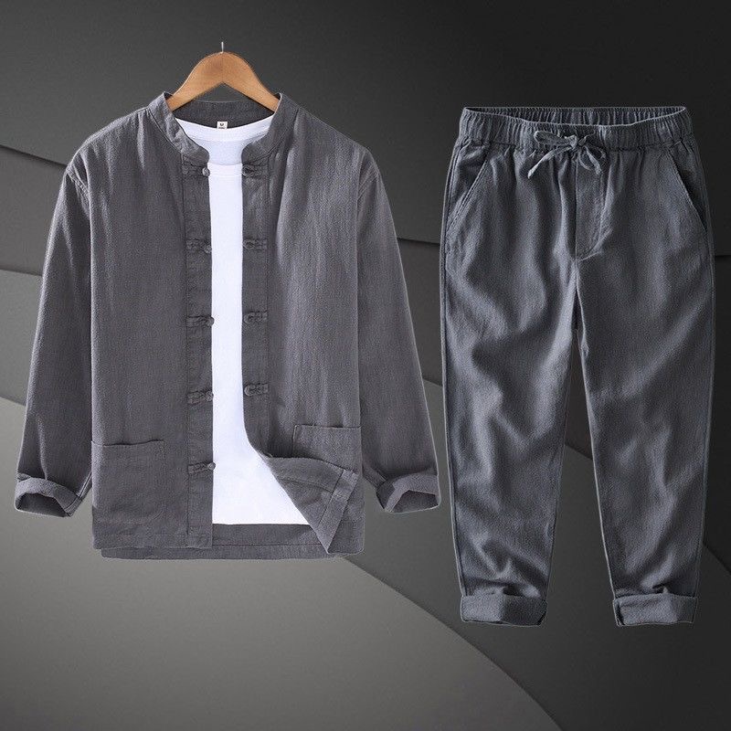 New 2026 Cotton Linen Chinese  - Mens Linen Shirt Long Sleeve 评论和价格