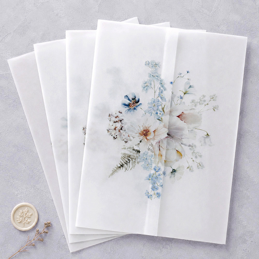 20/50pcs Vellum Wraps for Wedd - Jackets 评论和价格