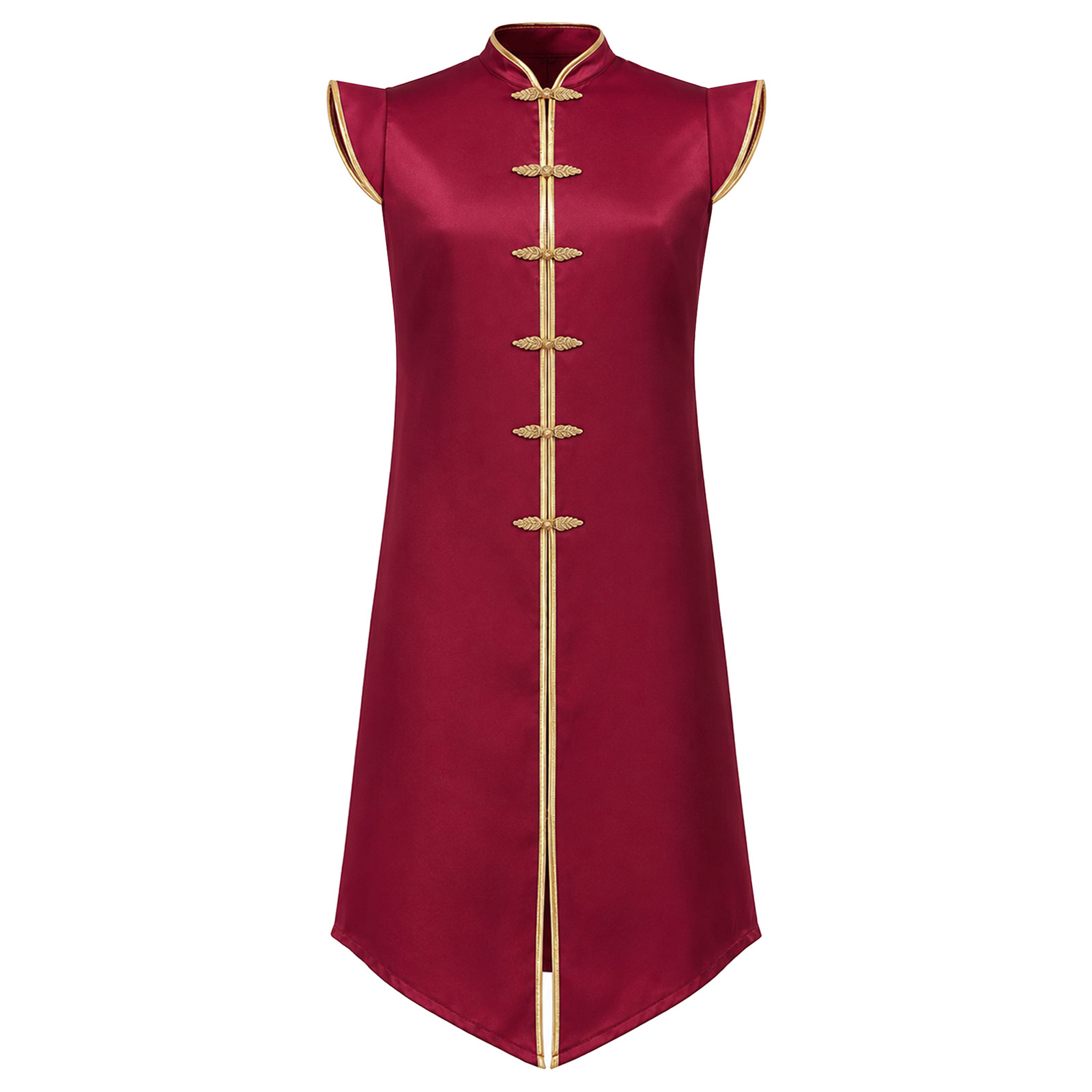 Men Medieval Long Vest Cap Sle - Jackets 评论和价格