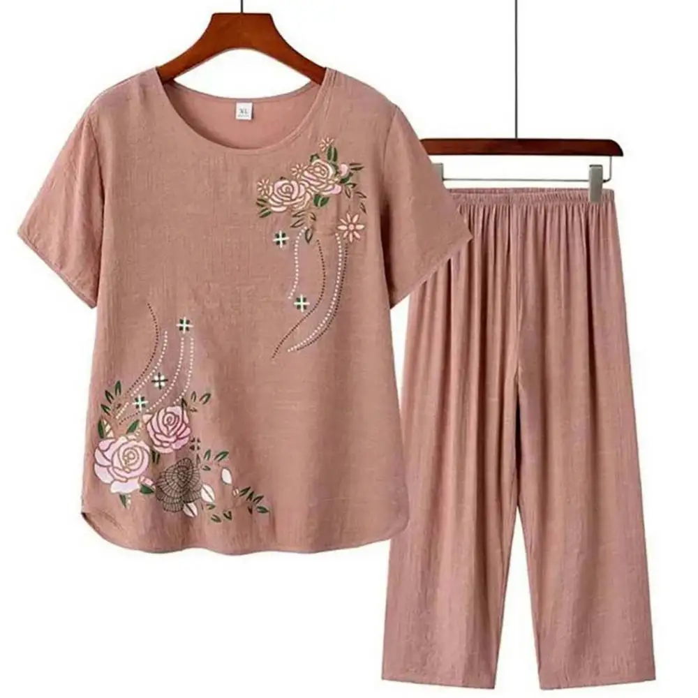 Middle-aged elderly women's sh - Mens Linen Shirt Long Sleeve 评论和价格