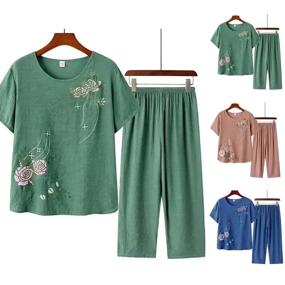 Middle-aged elderly women's sh - Mens Linen Shirt Long Sleeve 评论和价格