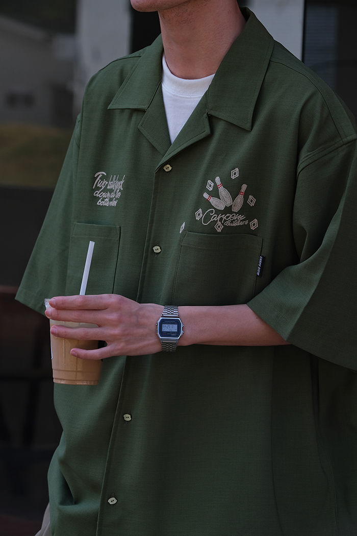 Bowling Embroidery Green Tooli - Short Sleeve Bowling Shirt Retro 评论和价格
