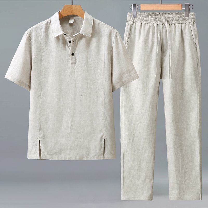 Spring/Summer Fashion Retro Sp - Mens Linen Shirt Long Sleeve 评论和价格