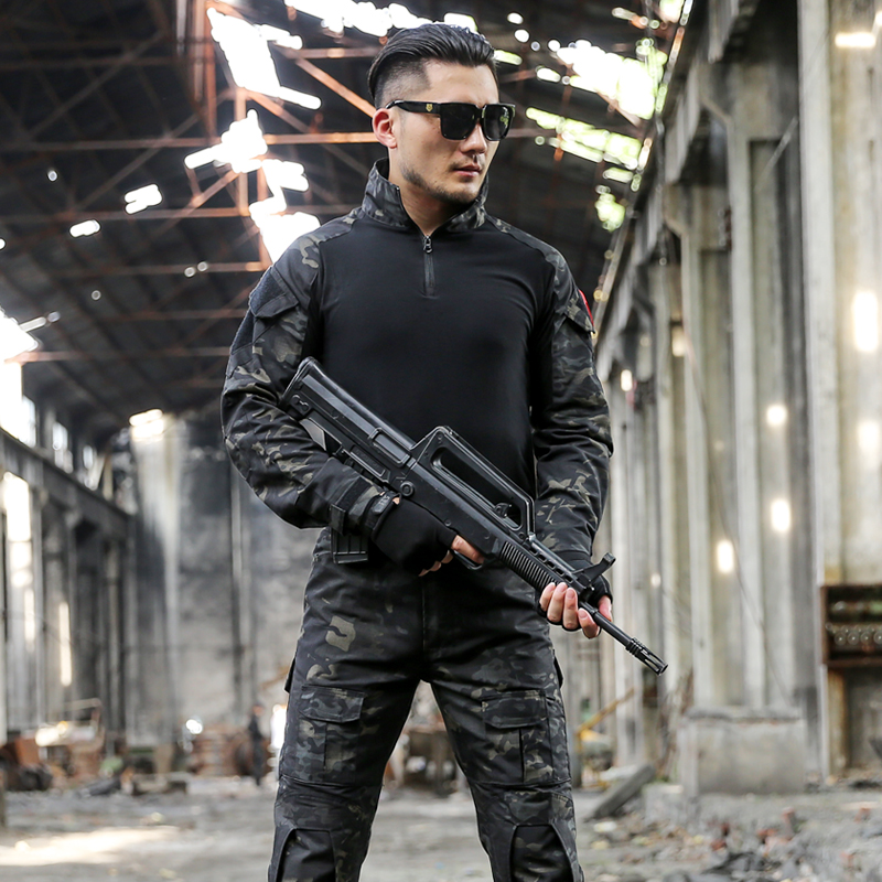 Outdoor Tactical Suits Camoufl - Tactical Military Shirt Cargo 评论和价格