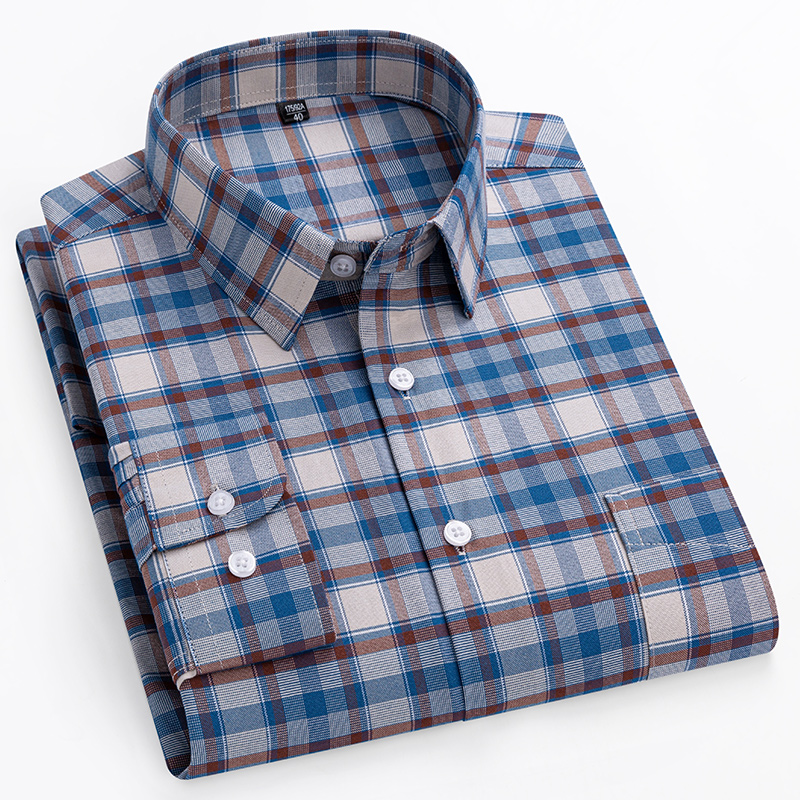 New 11XL 10XL Extra large men' - Oxford Cotton Casual Shirt Business 评论和价格