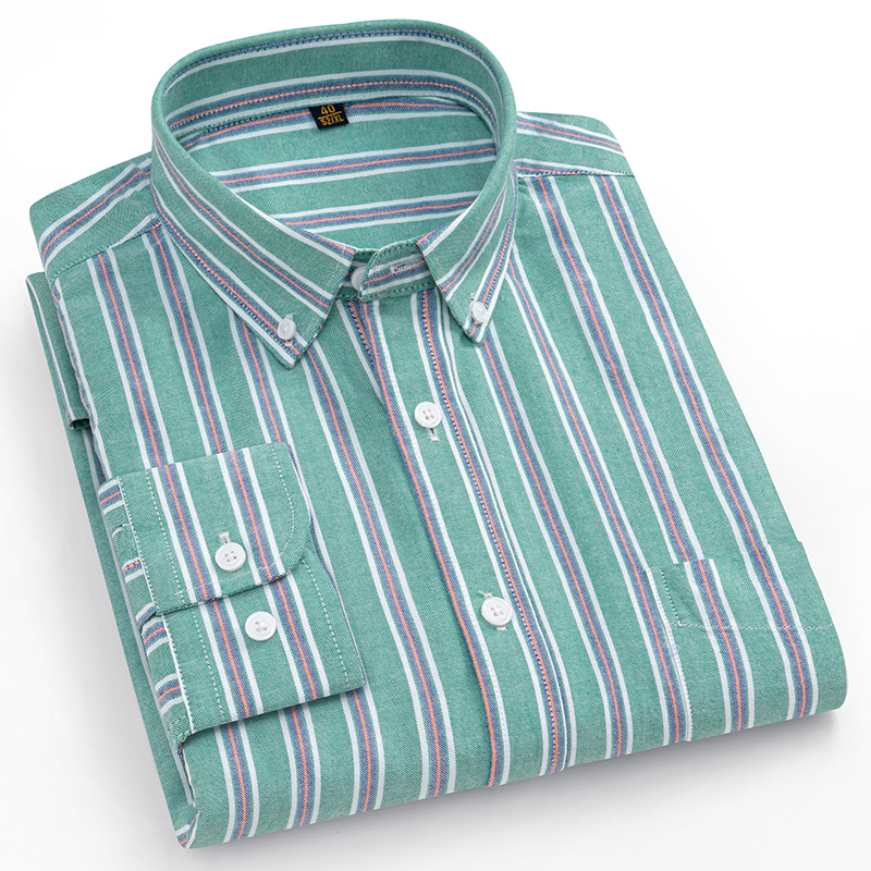 160KG Oversized Shirt Striped  - Oxford Cotton Casual Shirt Business 评论和价格